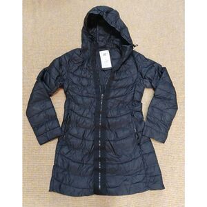 Gap womens small cold control black package knee length jacket coat hoodie zip